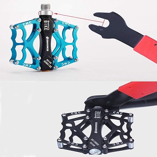 Vista 4 de Tfwadmx Llave de pedal de bicicleta, llave de bicicleta de 15, 16, 0.669 in, herramienta de extracción de reparación para ciclismo, ciclismo