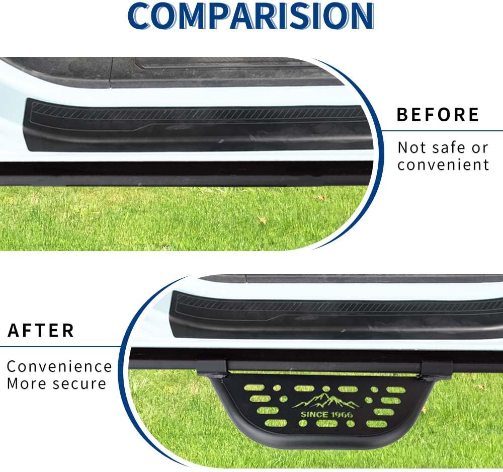 Rock Rail Steps Compatible with Bronco 2021+ with OEM Rock Rail, Will Not Fit Raptor or Sport (Style-1)