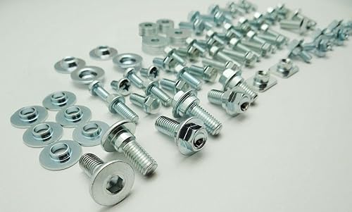 Miniatura 3 de 66 piezas Specbolt Kawasaki KX y KXF Kit de pernos de cuerpo para plásticos guardabarros de asiento, cubiertas de matrículas, sujetadores para KX60