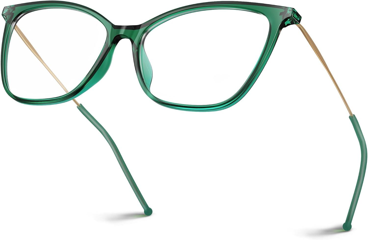 VISOONE Oversized Cat Eye Blue Light Blocking Glasses for Women Large Cute Lightweight Eyeglasses Metal Frame Calina