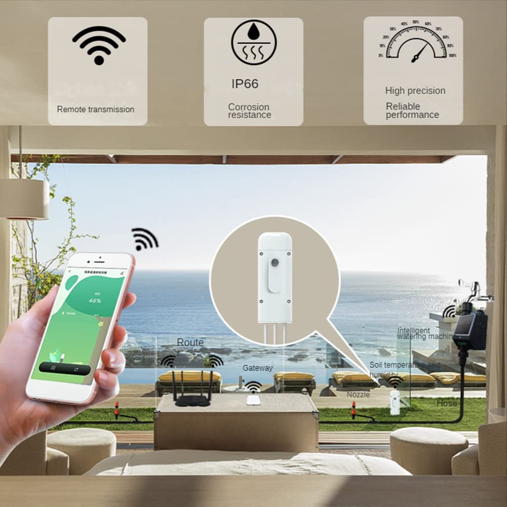 TUYA ZIGBEE monitor temperatury gleby miernik temperatury gleby automatyka ogrodowa wykrywacz nawadniania bezprzewodowy czujnik temperatury i wilgotności gleby