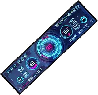 Tela de exibição da temperatura do PC Tela de 8,8 polegadas IPS USB Mini Tela LCD secundária para PC Monitor de dados RAM Monitor de temperatura do computador