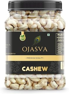 Ojasva Cashew Whole 180 Grade Jumbo W180 Kaju Rich in Protein & Healthy Fats Ideal for Snacking, Cooking & Gifting (500g)