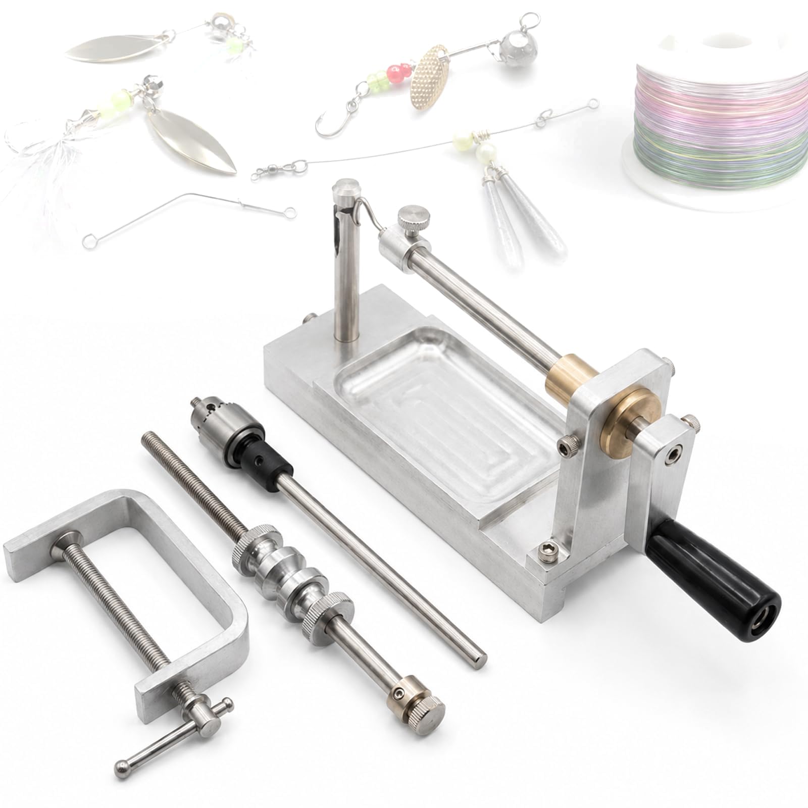 Outil De Formage Et De Torsion De Fil, Kit De Pliage Et De Bouclage De Fil pour Leurres De Pêche, Enrouleur De Ligne Et Station Montage Mouches, Compatible avec Les Fils De 0,3 à 0,9 Mm