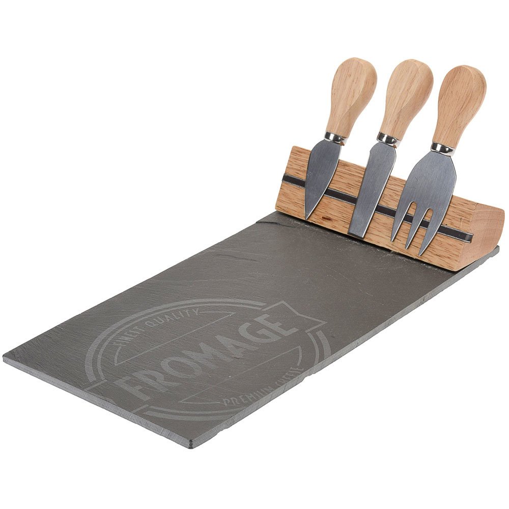 EH Excellent Houseware Cheese and snack board +3 knives included