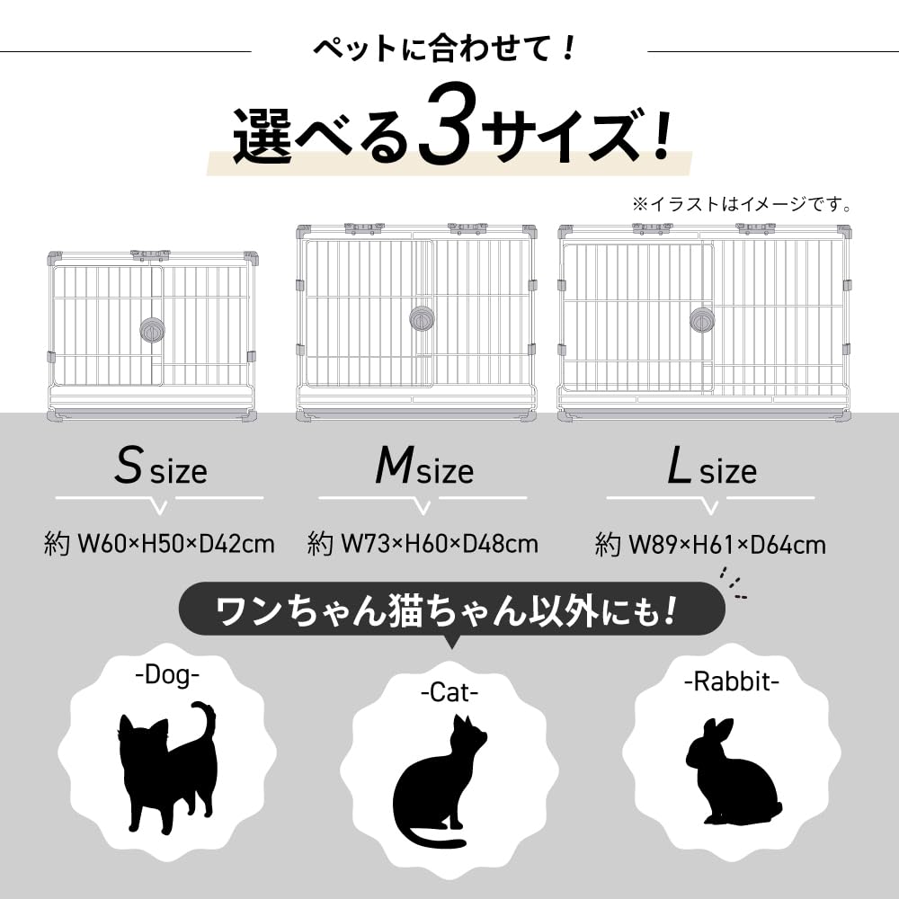 Amazon.co.jp: 業務用 ペットケージ 猫 犬 うさぎ ゲージ 重ねられる