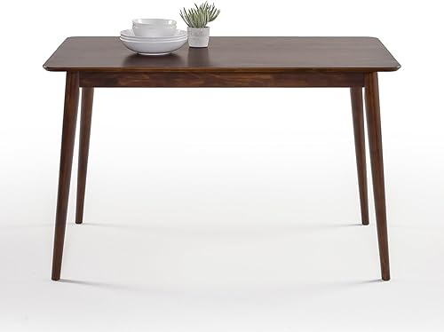 Vista 5 de Zinus Jen 47 Inch Wood Dining Table/Solid Wood Kitchen Table/Easy Assembly, Espresso