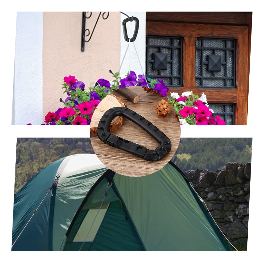 Moschettone Militare Tattico Gancio Molle Modulare Per Fissaggio Accessori Tactical Link ITW Nexus Usa Verde 00946 E