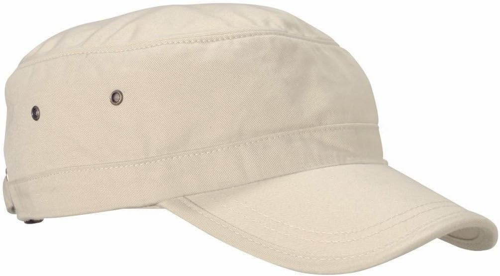Vivoice Cadet Army Cap - Unisex Flat Top Hat Cotton Corps Hat With Adjustable Strap (Beige 2)