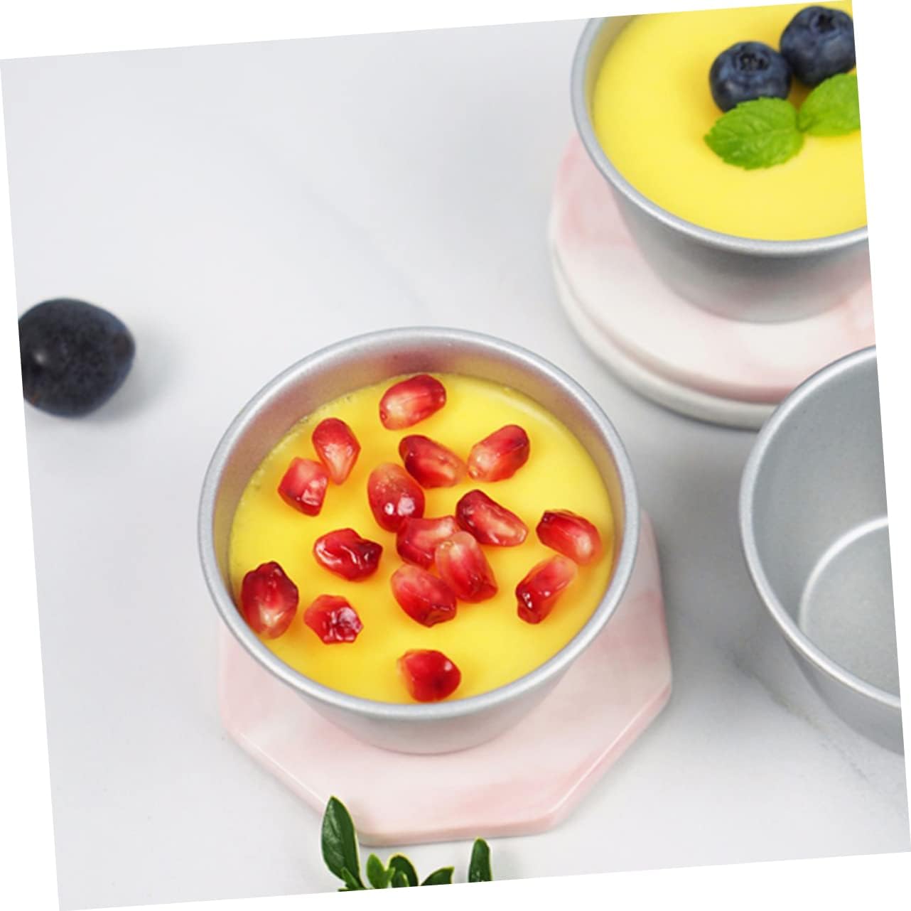 5sets Non Stick Pudding Molds Versatile Baking Cups for Muffins Egg Tarts and Puddings Easy to Bakeware for Home Baking and Dessert Lovers 6pcs*5