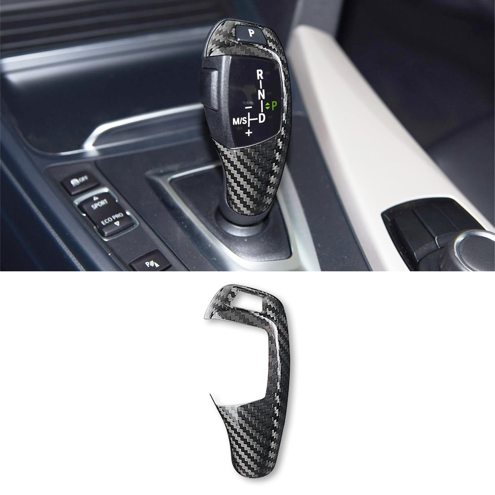 Amazon.com: SUNJIKA Compatible with Center Console Real Carbon Fiber ...