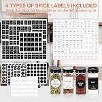 Empty Spice Jars with Labels 4oz 24Pack, AuroTrends Spice Containers with Labels- 4 oz Seasoning Containers with Preprinted Spice Labels for Pantry Organizers and Storage (4fl.oz, 24Pack)