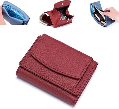 2023 New Unisex Anti-Credit Card Fraud Folding Mini Wallet,Leather RFID Blocking Mini Three-fold Multi-Function Wallet