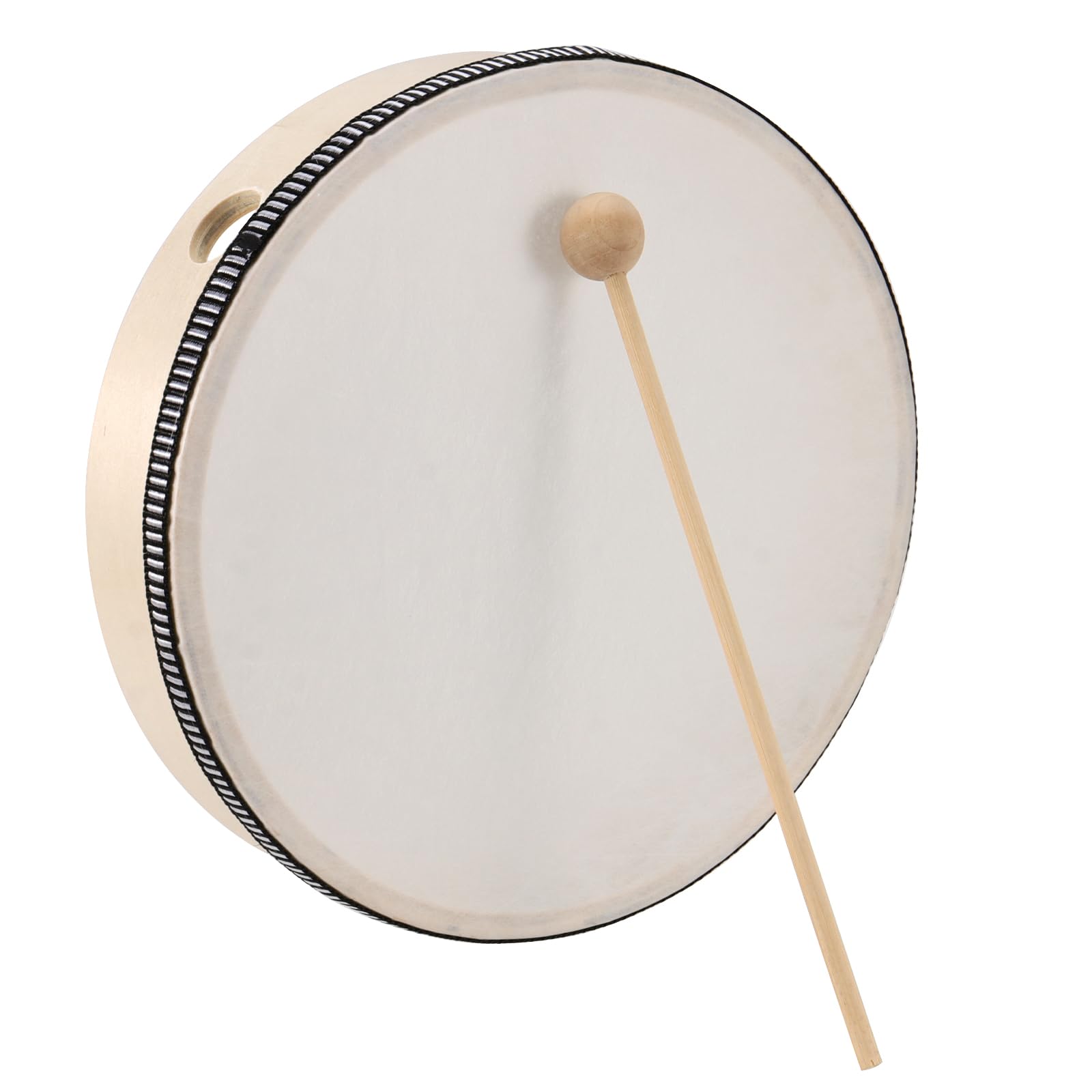 Confezione da 4 tamburi a mano, 4 misure con 4 bacchette per apprendimento del ritmo, spettacoli musicali, feste e appassionati di percussioni, 15,2 cm, 17,8 cm, 20,3 cm, 25,4 cm
