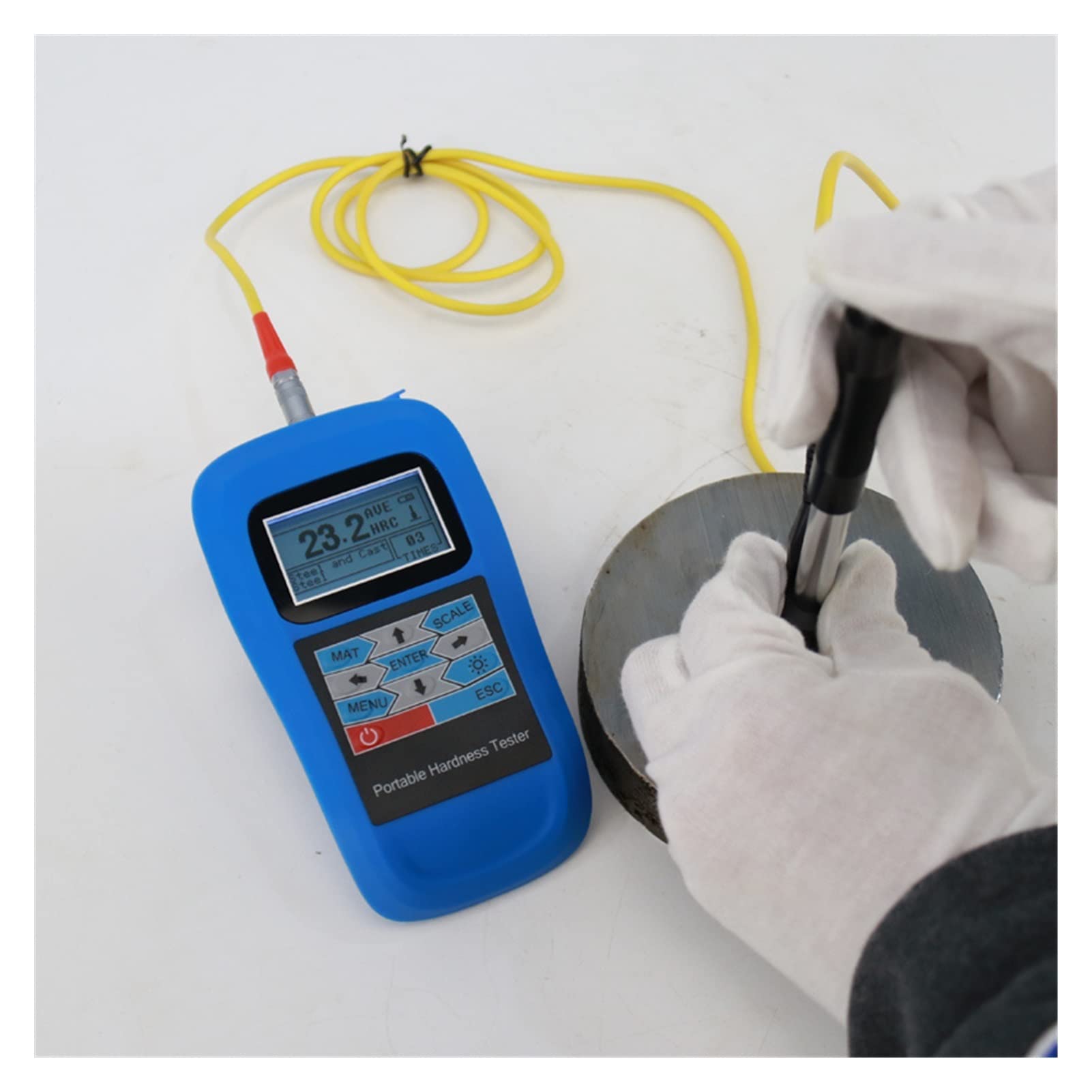 Twardościomierz, Digital Handheld Metal Leeb Odbicia Tester Twardości HLD, HRC, HB, HV, HS, HRA, HRB 6HLD Miernik twardości stali o wysokiej dokładności
