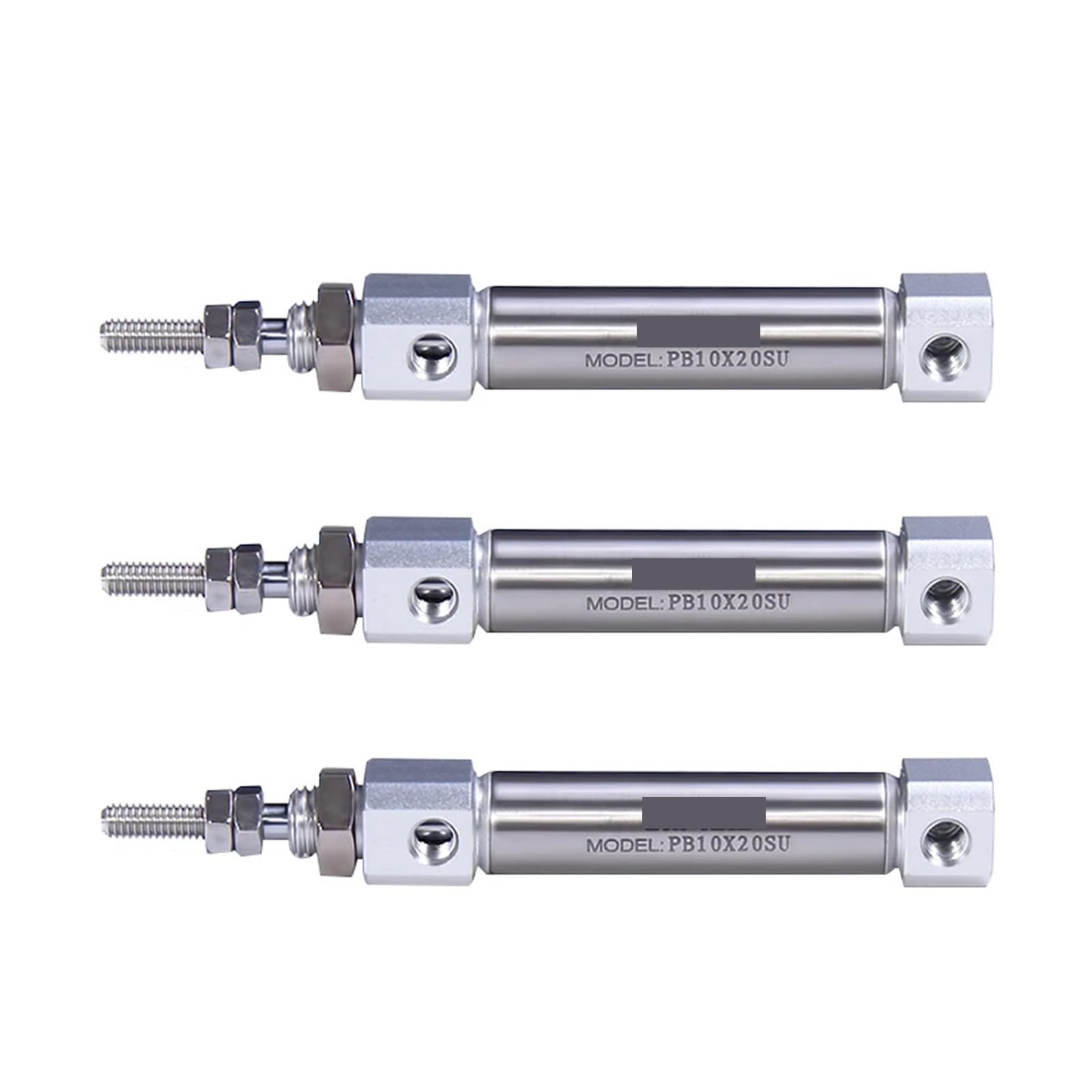 Cylindre pneumatique PB16 en acier inoxydable course 10mm double action - 3