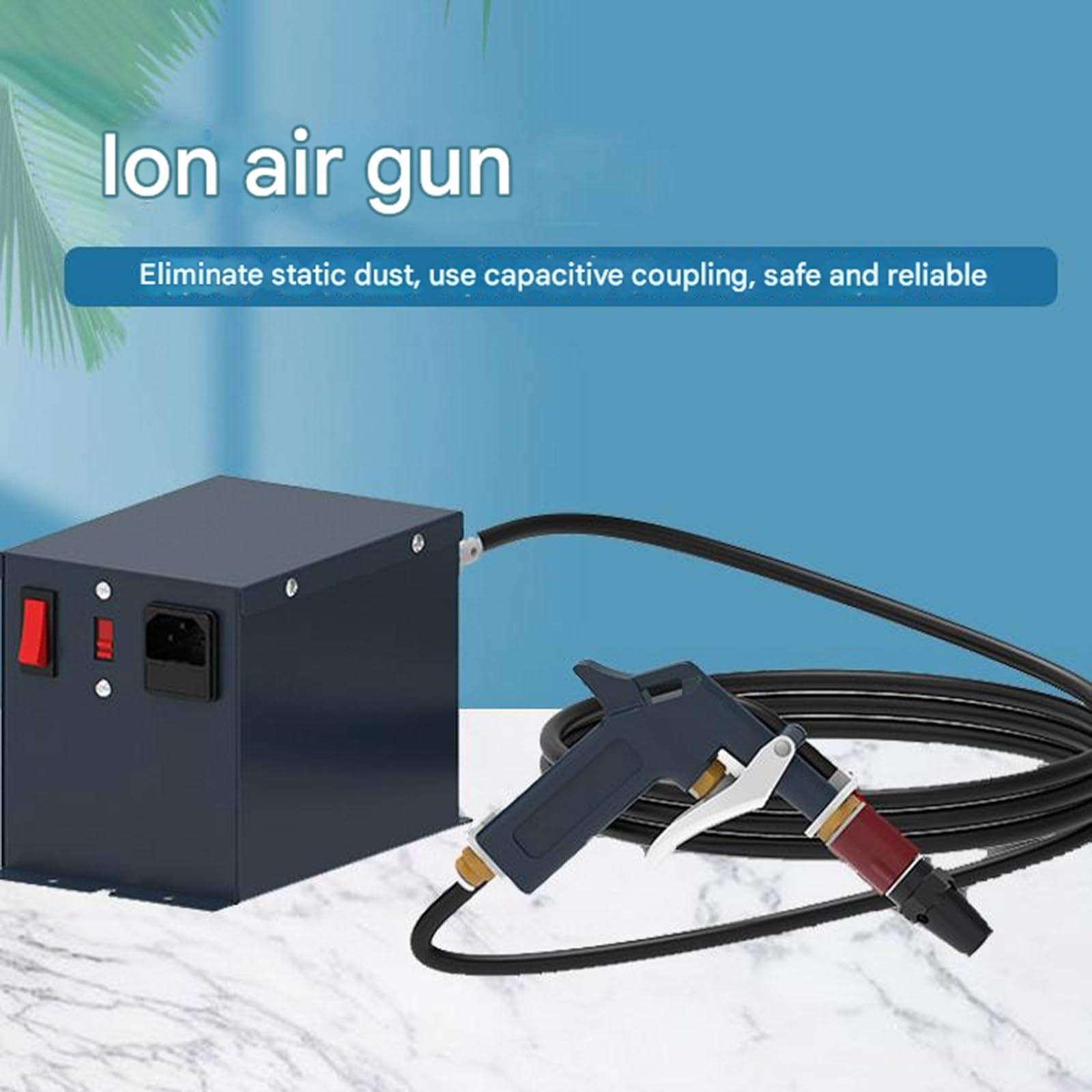 Generador de viento iónico, neutraliza rápidamente la electricidad estática, gran volumen de aire y amplia cobertura, carcasa de metal de aleación de hierro