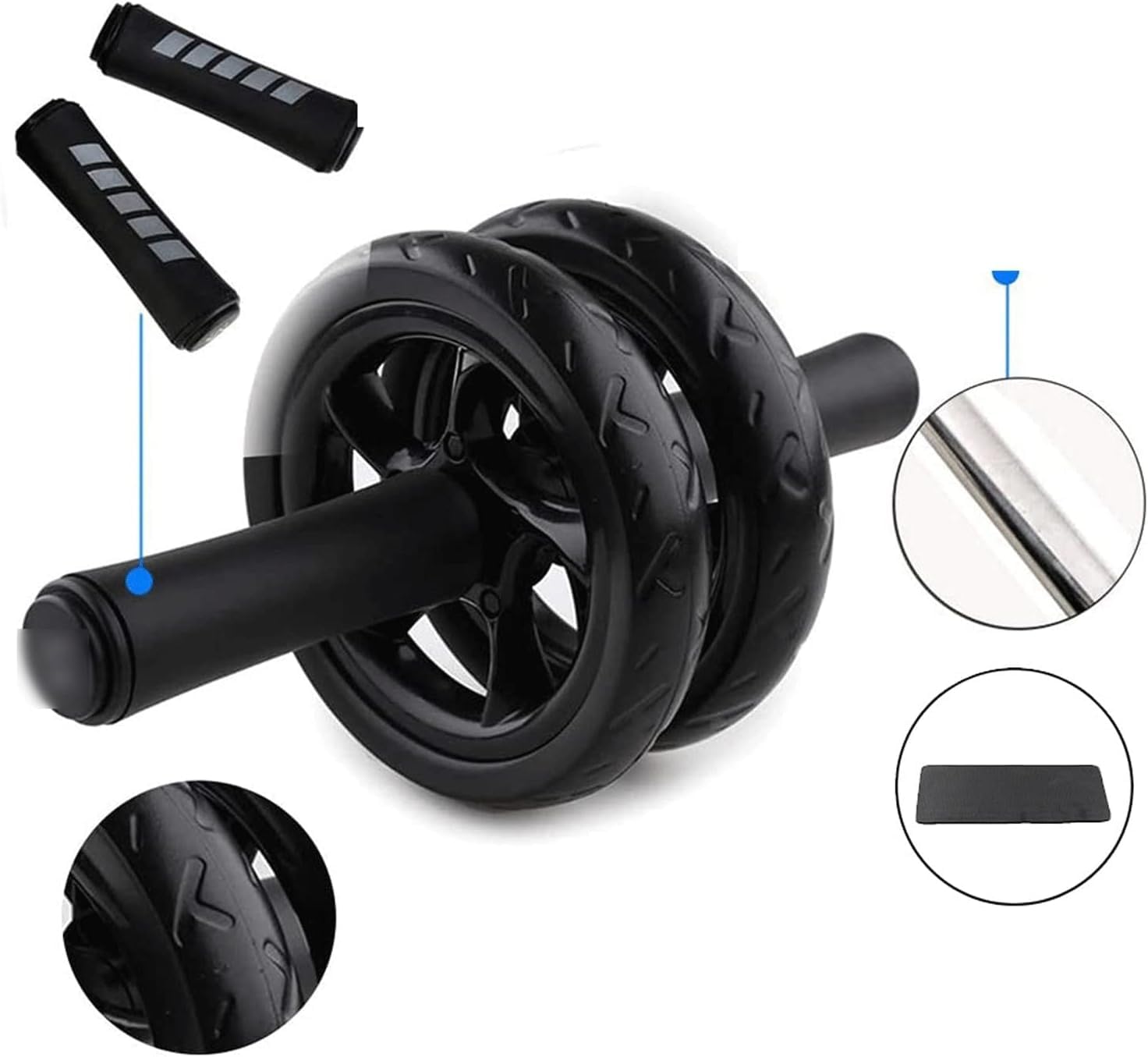 Koła do ćwiczeń Stabiele oefenroller Buikwielroller Antislipbandpatroon Fitness Gym Oefening Dual Ab Roller Wheel Nowy