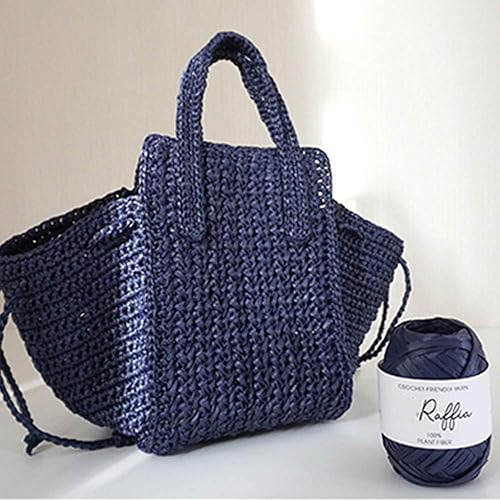 Miniatura 2 de Clisil - Ovillo de rafia de fibra natural, 1.41 oz, 80 yardas, hilo de rafia, para tejer a mano