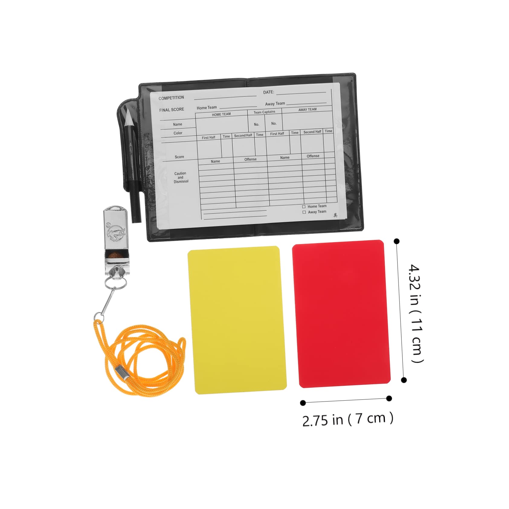 BCOATH Professional Soccer Referee Kit 10pcs Yellow Red Cards Referee Scorecard Wallet Pad Cards