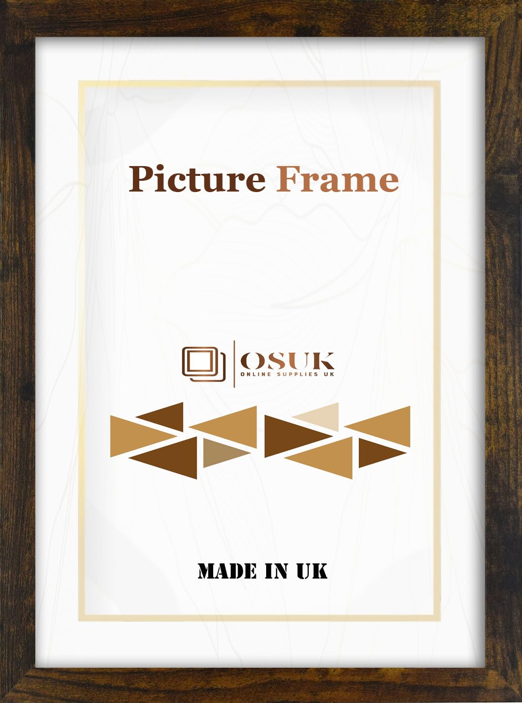 OSUK Picture Frames - Modern Photo Frame - Photo Frames Multiple Colours & Sizes with Clear Perspex Front - Free Stand & Wall Mounting Picture Frame (Rustic, A1 (59.4 x 84.1 cm))
