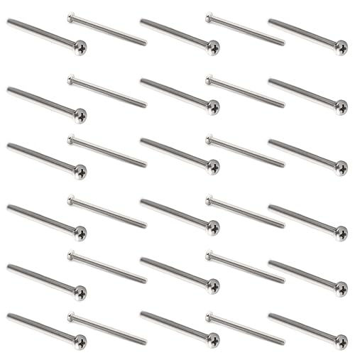 Miniatura 44 de MroMax 30 tornillos de máquina Phillips de cabeza plana M2 x 0.197 in, acero inoxidable 304 18-8, rosca completa, tornillos de cabeza cruzada gris