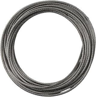 10M Cabo de Aço Inoxidável, 7 x 19 Corda de Arame de Aço Inox, Cabos Metálicos Pesados para Interiores e Exteriores, Cabo de Corrimão (3 mm)