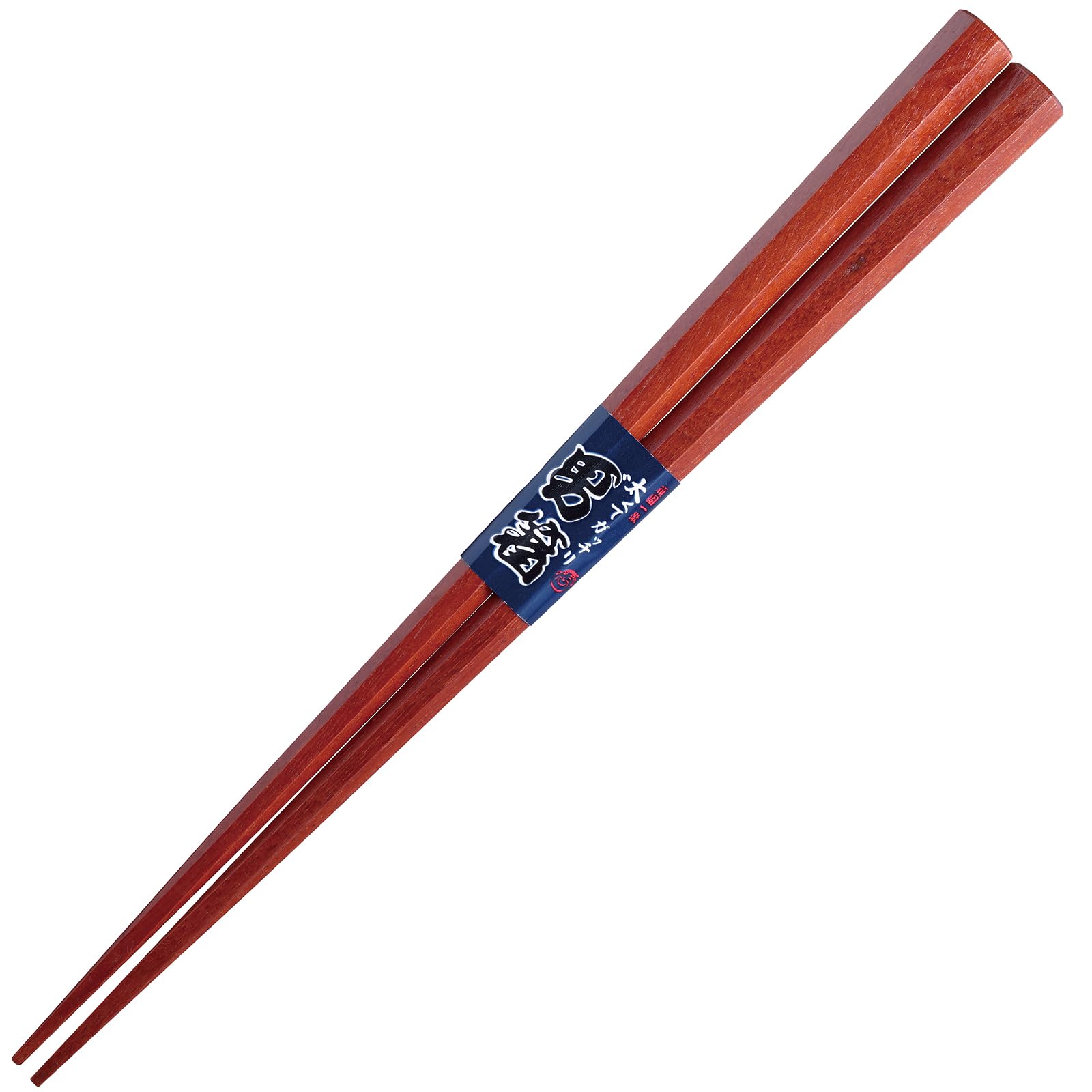 サンライフ 一半八角先角箸 赤茶 24cm 102664