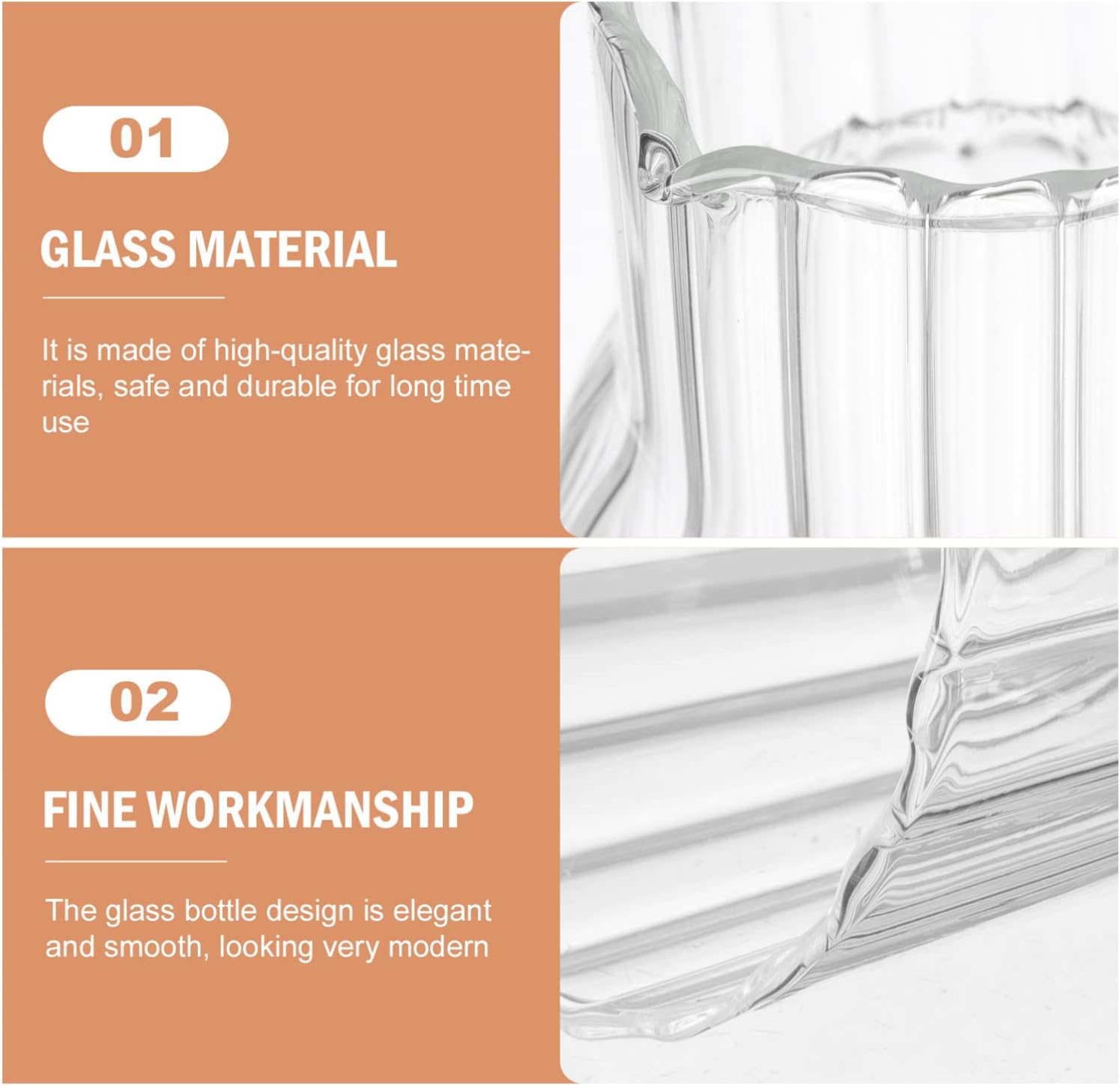 Bedside Water Set with Tumbler Glass, Bedside Night Water Set for Bedroom Nightstand, Glass Bottle, Clear Juice Water Pitcher for Kitchen Bedroom Bathroom