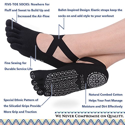 Image of Anti-Skid Socks With Grips Non Slip Socks Ideal For Pilates, Yoga Exercise