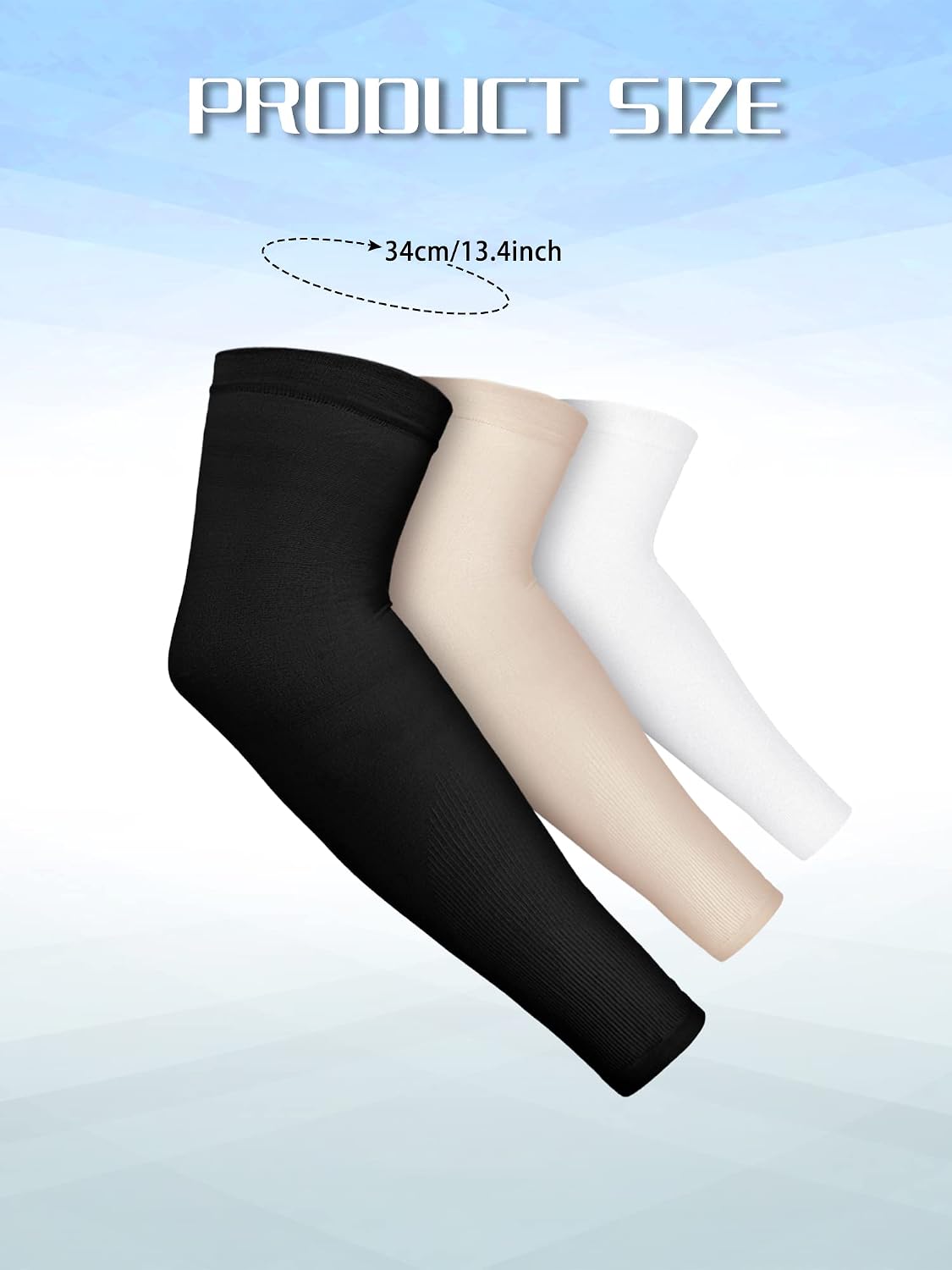 Boao 10 Pairs UV Arm Sleeve for Men Women Cooling Tattoo Cover up Compression Sun Protection Sleeves for Outdoor Activities