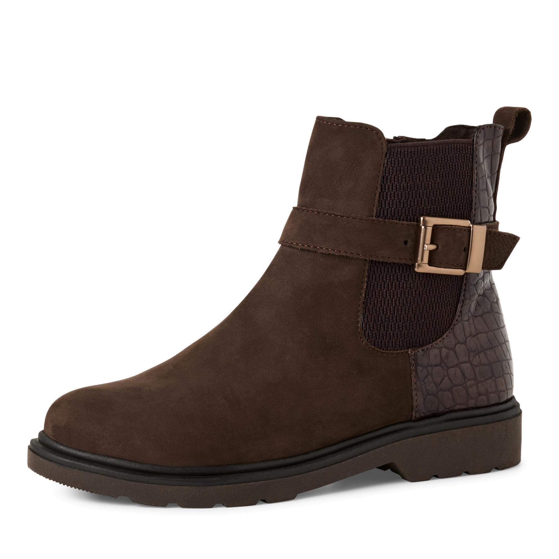 Marco Tozzi Women's Chelsea-Stiefel 2-25495-45 Fashion Boot, Mocha Nubuck, 7.5 UK