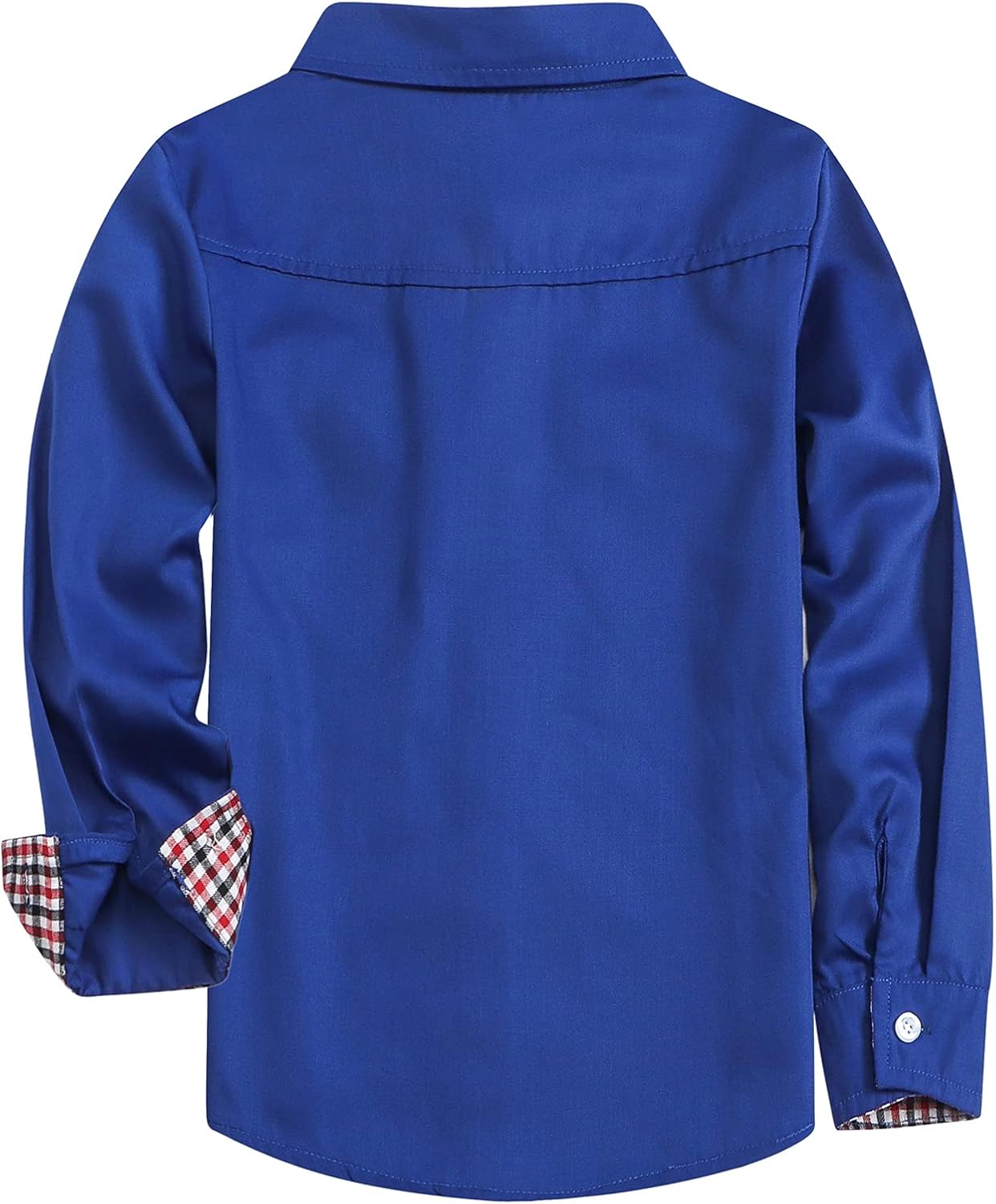 SANGTREE Mens and Boys Cotton Button Down Shirts Long Sleeves Western Shirt with Double Chest Pockets - Image 8