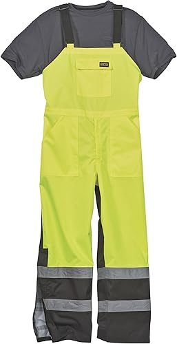 Gravel Gear HV Class E - Baberos impermeables para hombre (alta visibilidad, material reflectante 3M Scotchlite), color verde lima