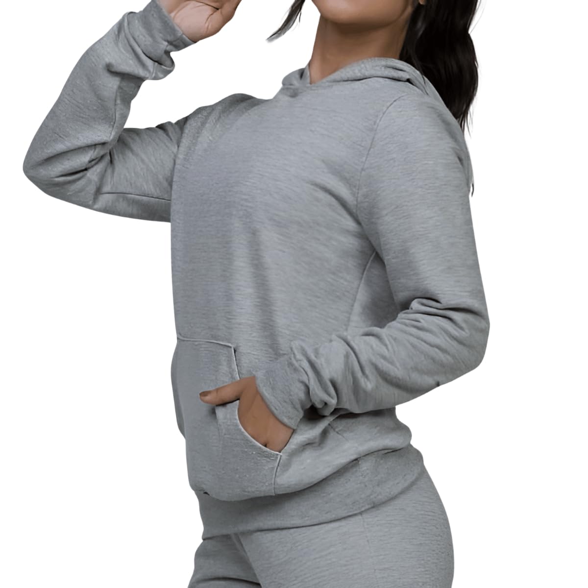 Genérico Blusa Manga Longa Moletom Feminina Casual Com Capuz