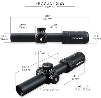 Amazon.co.jp: Vector Optics S6 1-6×24 LPVO ライフルスコープ MIL