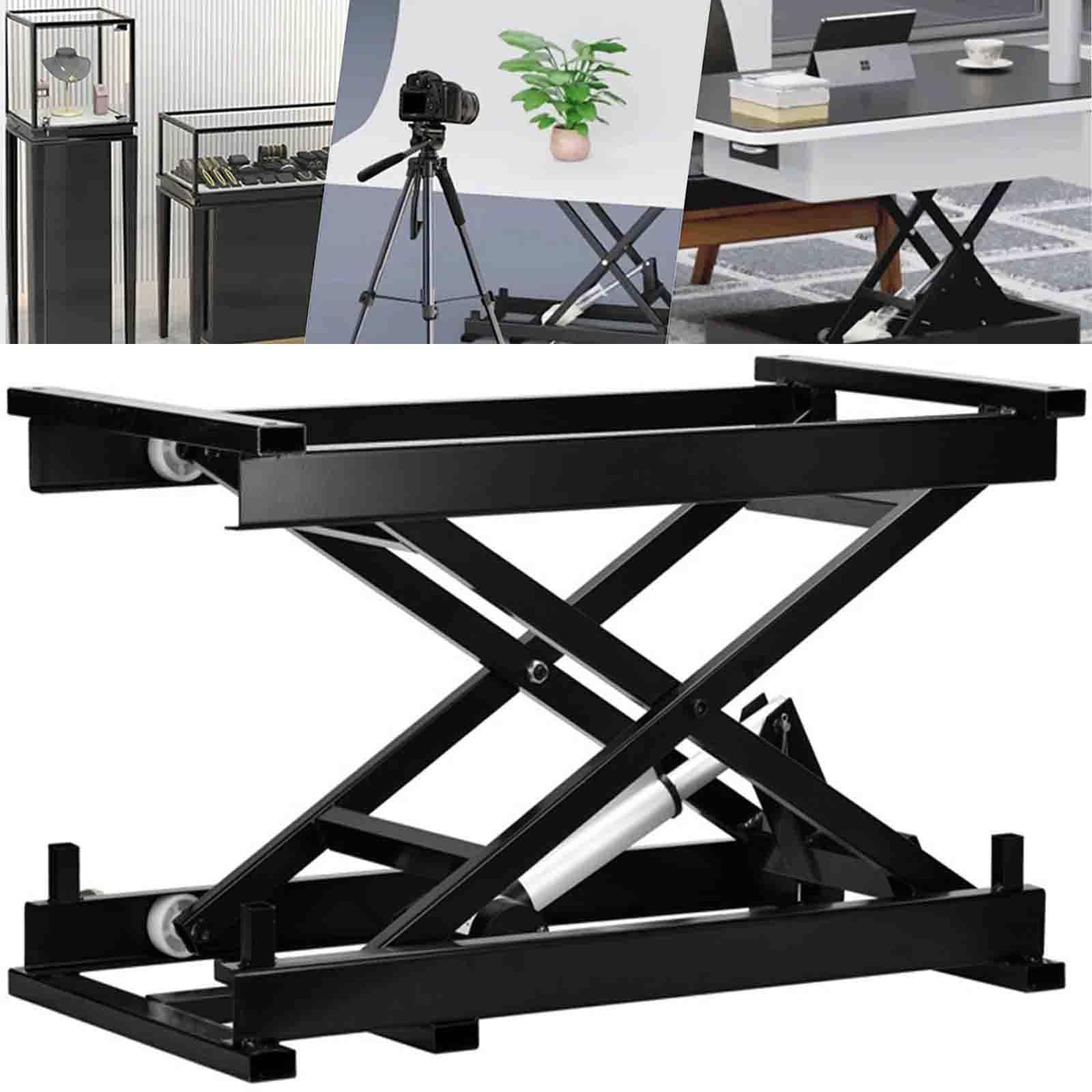 Table élévatrice électrique à Ciseaux, Plate-Forme élévatrice électrique réglable en Hauteur, Charge de 110 LB Ascenseur Table à Manger électrique pour Table Basse avec télécommande
