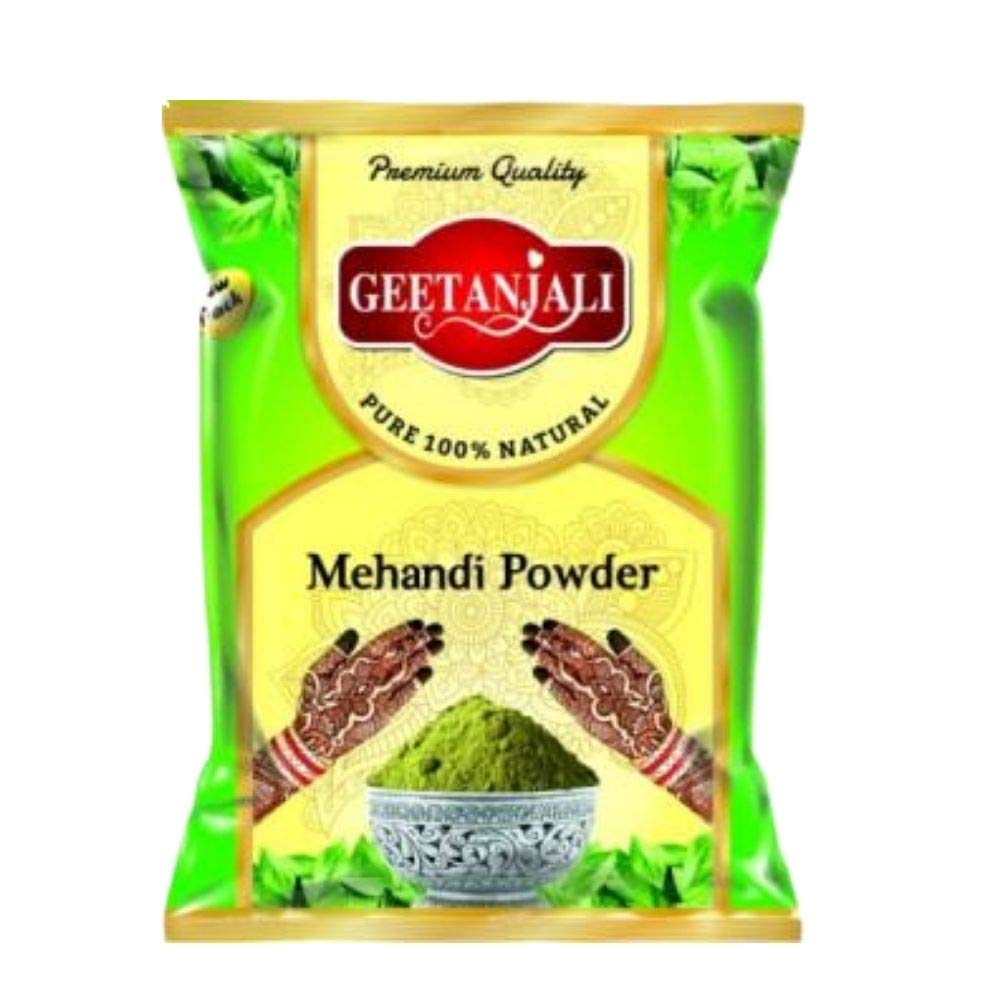 Geetanjali Mehandi powder 100% Natural Henna Powder for Hair Growth, Hair Care, Hair Color, Hand Design, Rajasthani Natural Mehandi, Hair Dye, Hair Conditioning, Hair Care, Herbal Product, For Men And Women - Pack of 400 gm-picture-12
