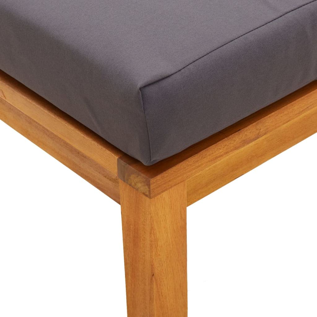 vidaXL Taburetes de jardín con Cojines 2 uds Madera Acacia 40x40x42 cm