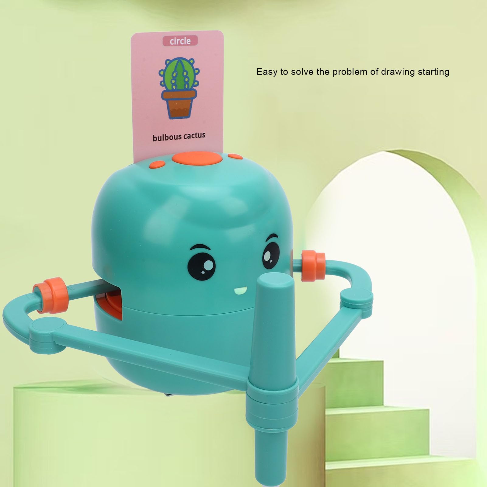 Robot da Disegno Intelligente Automatico con 252 Carte, Giocattolo di Apprendimento della Pittura Educativa, Materiale Addominali Premium, Bambini Grandi, Includono 2 Penna (Verde Chiaro)