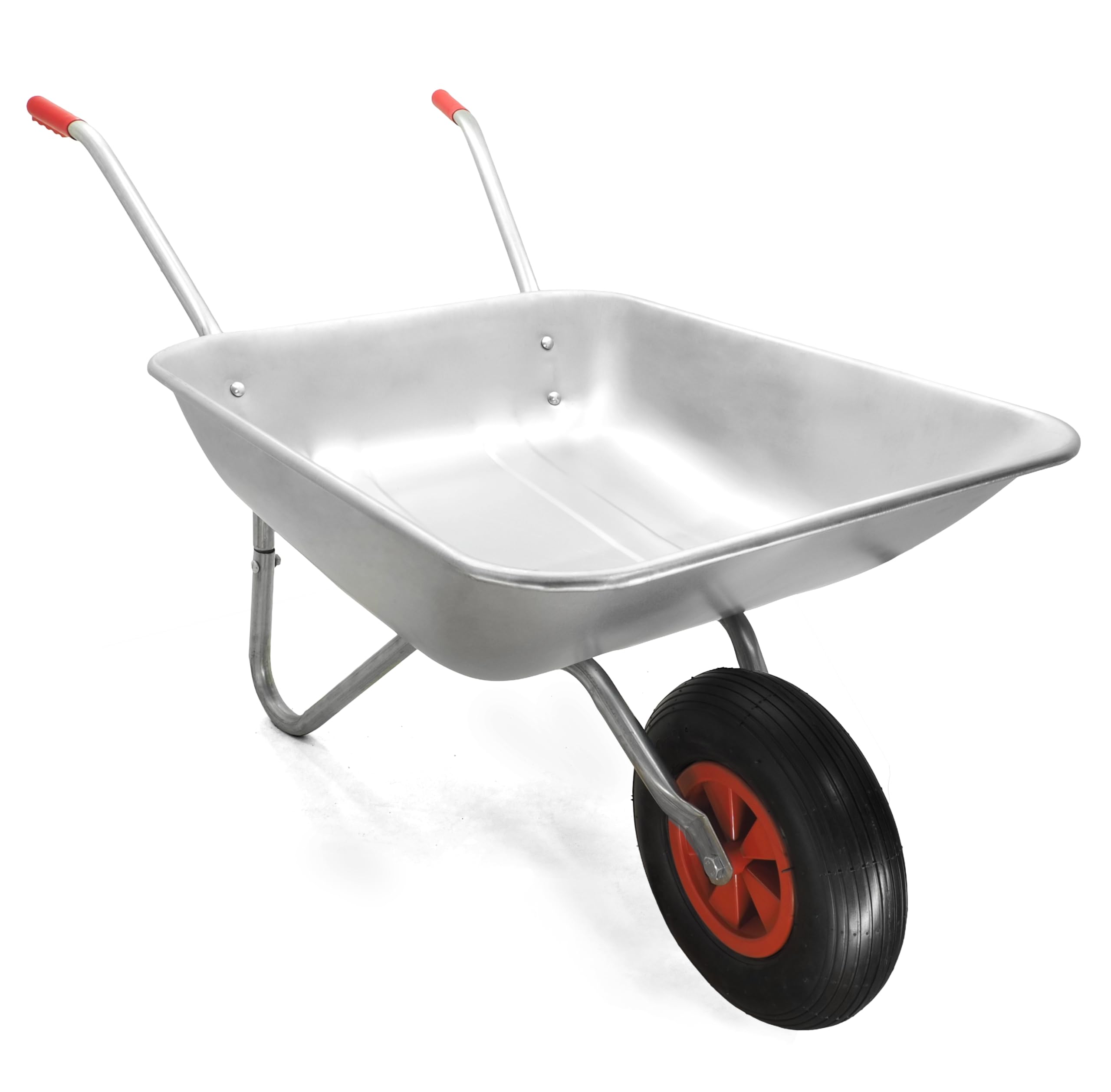 Carretilla de jardín – Carretilla galvanizada ligera de 80 l hasta 130 kg de carga para jardín y construcción