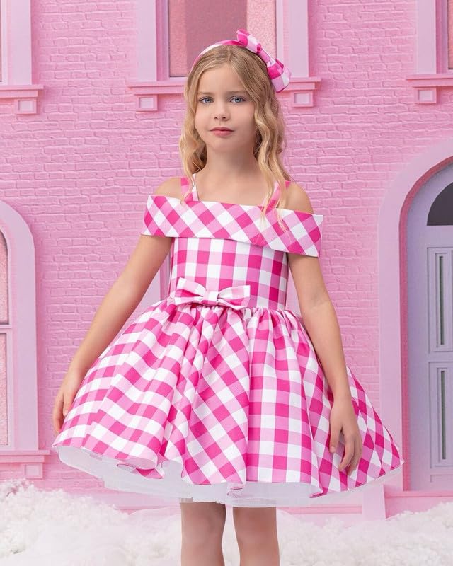 Image of Niren Enterprise Printed Knee Length Short Sleeves Square Neck Stylish Girls Party Dress