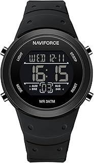 NAVIFORCE NF9246 Men Multifunctional Round Dial with Silicon Strap Digital Watch
