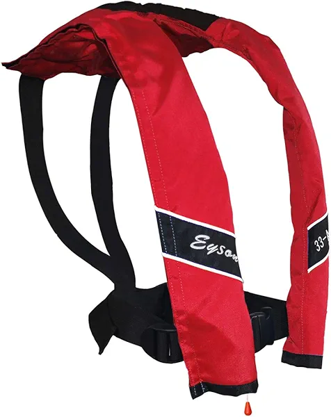 Eyson Inflatable Life Jacket Life Vest Basic Automatic/Manual (639 Red Auto)
