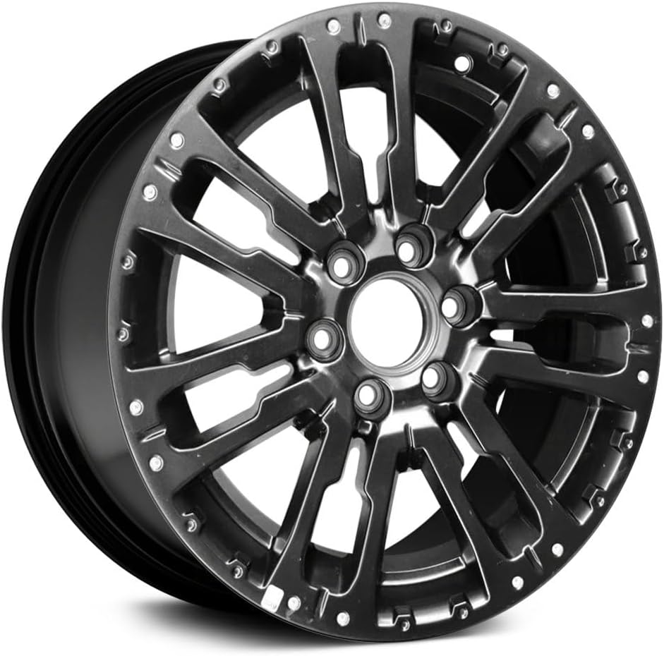 20x8 inch OEM Direct Replacement Aluminum Wheel for 2017-2024 Nissan Titan 6-139.7mm Matte Black 20 in Rim 40300EZ21D