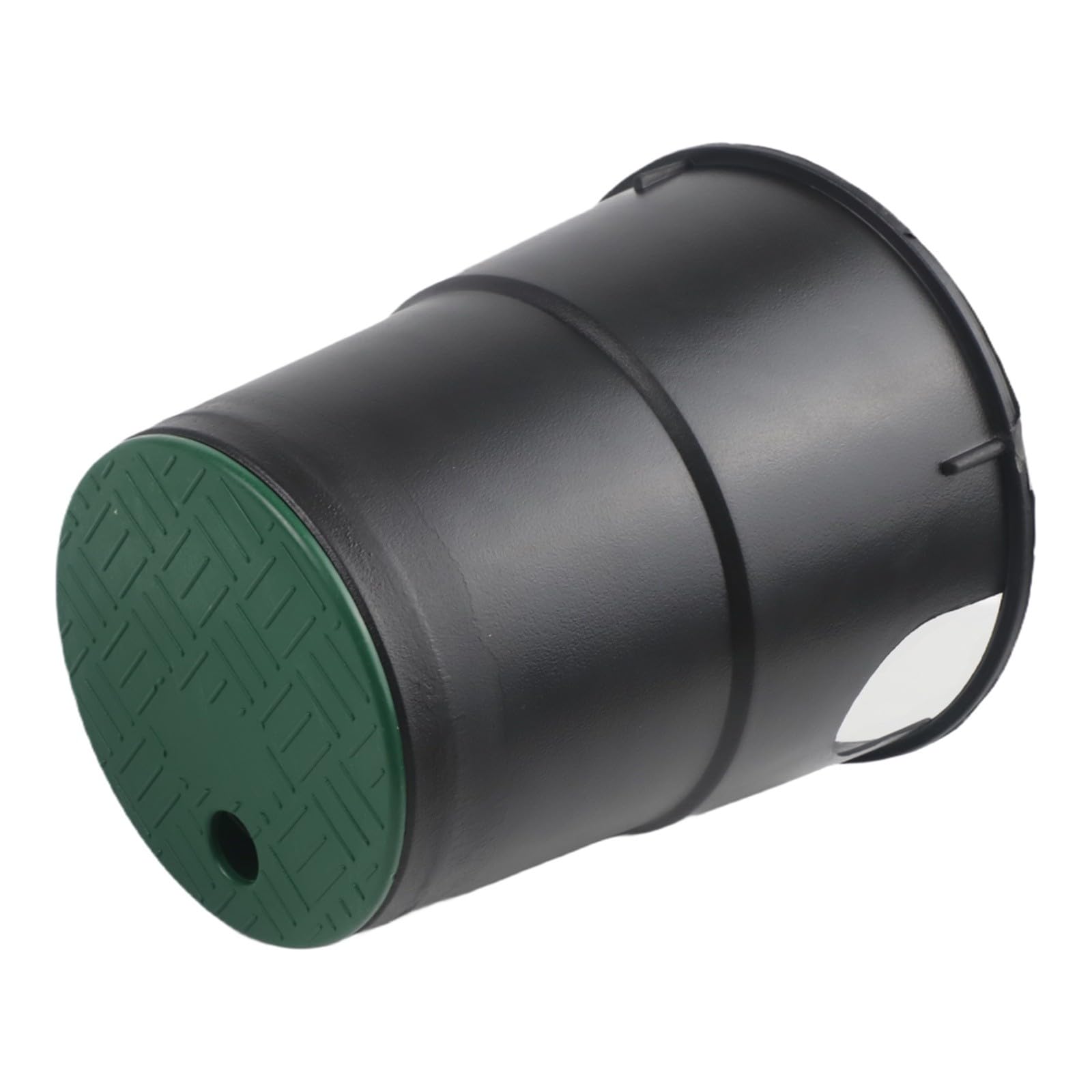 FACAIIO Robuste PP-Bewässerungsventilbox 15,2 cm mit rutschfestem Deckel und verstärkter Struktur für Gartenbewässerung im Freien, 6 Stück, Schwarz