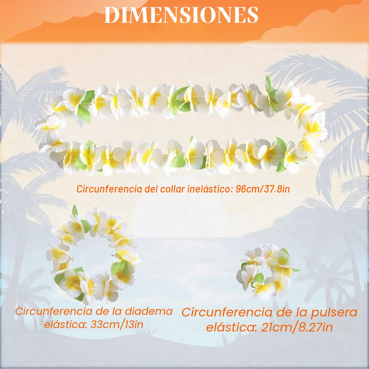 144 Piezas de Leis Hawaianas para Decoración de Fiestas, Collares de Flores, Pulseras y Diademas, para Fiestas Tropicales, Fiestas en la Playa, Noches Hawaianas, Bares y Vacaciones Playeras