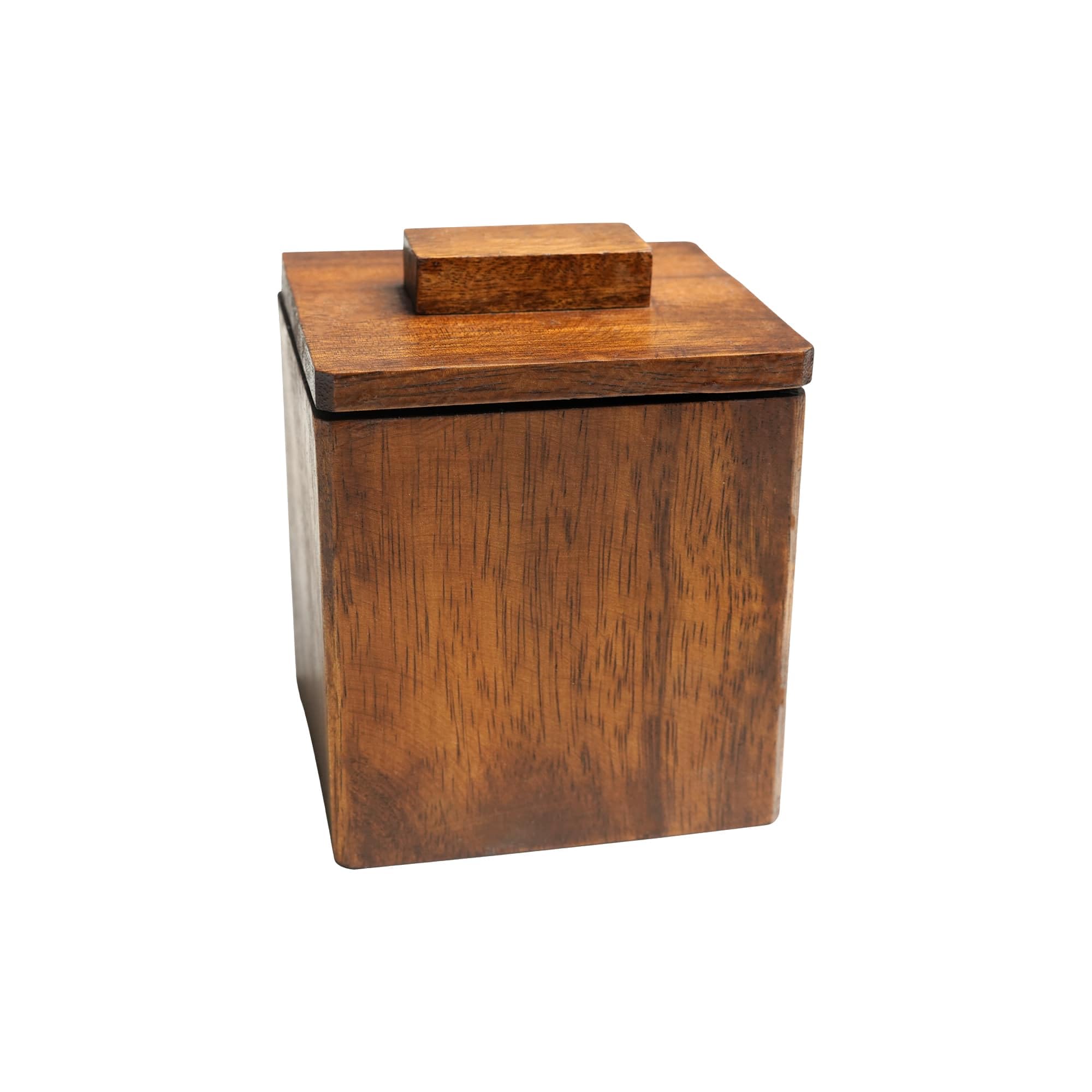 MADEIRA WOOD CRAFTERS WOODEN BOX WITH WOODEN TOP