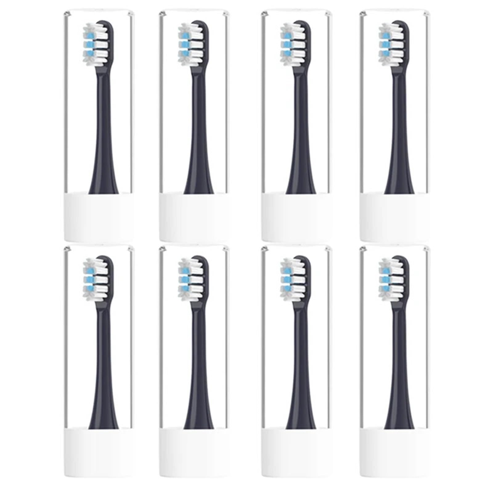 Testine morbide, compatibile con XIAOMI, T301 T302 T501 | Testine per spazzolino sonico in scatola, 30/20/16/8/4PCS(T501 black-8PCS)