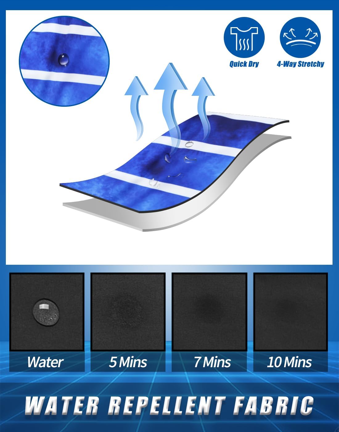 LUCOWEE Mens Swim Trunks Comfortable Compression Liner Swim Shorts Zipper Pockets Quick Dry 7" Inseam Bathing Suit Swimsuits - Image 4